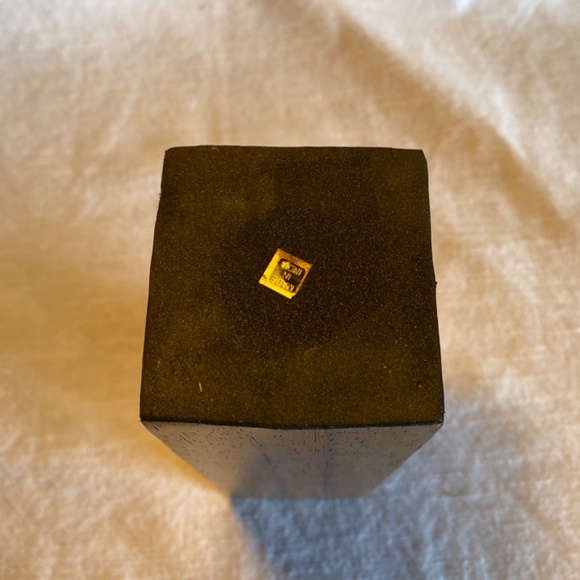 Candle Holder Teak Pillar, tall, square, metal insert for tea light. India - Picture 4 of 5